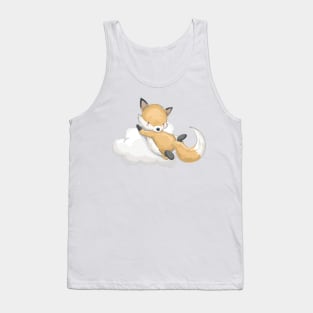 Playing with cloud ! Cute Fox flying with cloud Tank Top